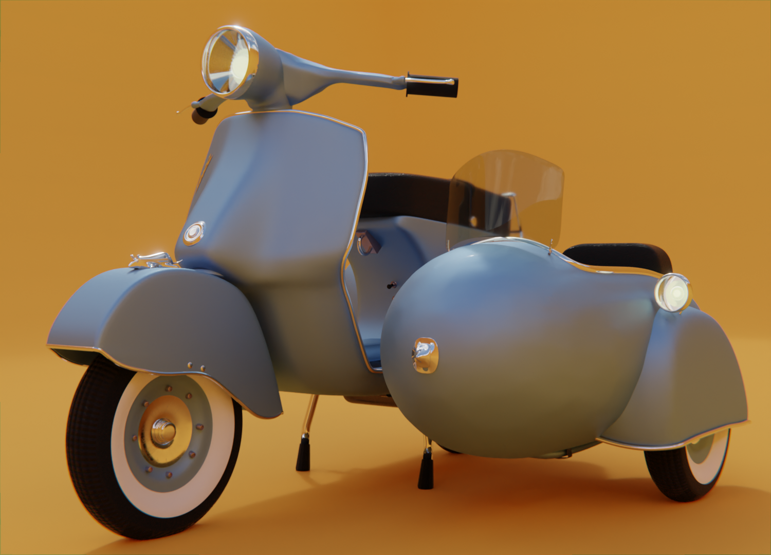 Vintage Vespa frontrightview