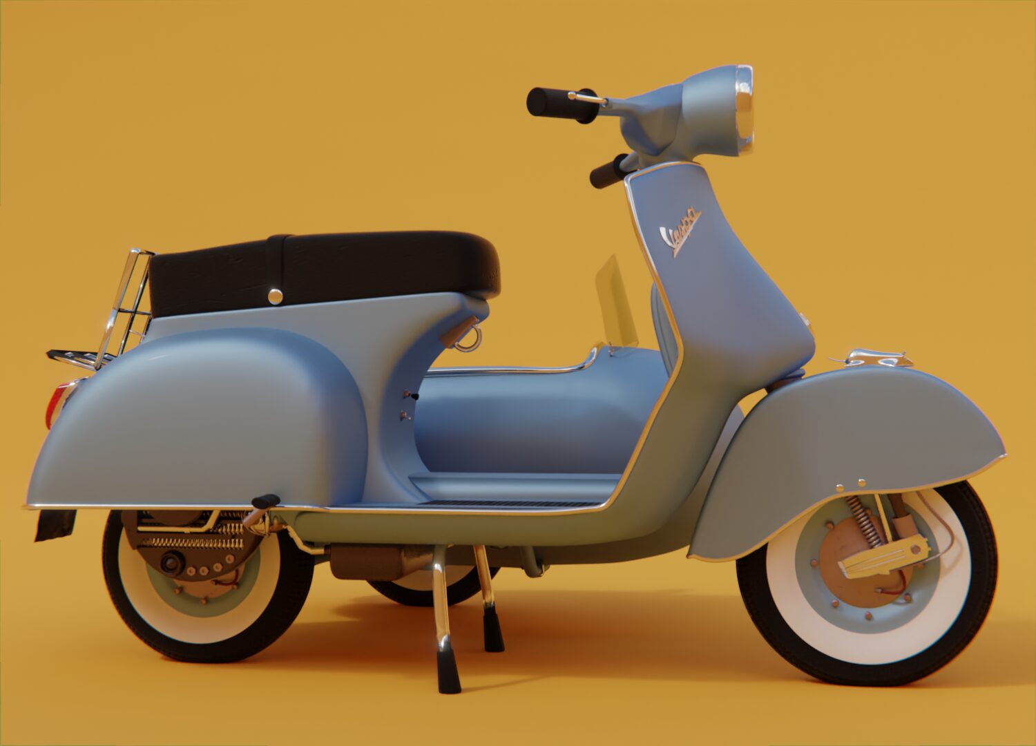 Vintage Vespa sideview